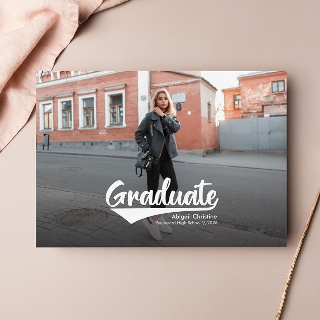 Graduación 2025 Invitación moderna de fotografía (Graduation 2024 Photo Announcement Magnet)