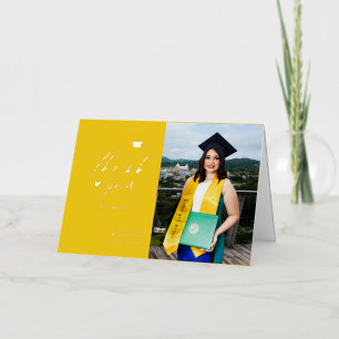 Graduación Agradecimiento Escritura Moderna en Oro