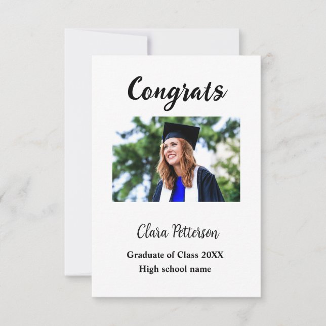 Graduación añadir clase de nombre de 20xx congrats (Anverso)