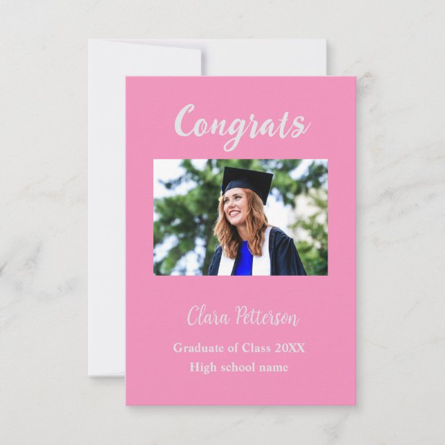 Graduación añadir clase de nombre de 20xx congrats (Anverso)