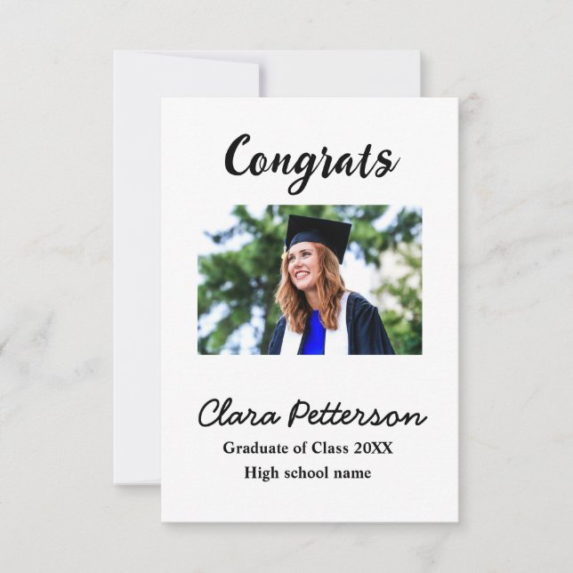 Graduación añadir clase de nombre de 20xx congrats (Anverso)