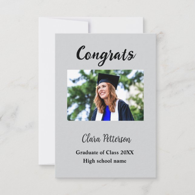 Graduación añadir clase de nombre de 20xx congrats (Anverso)