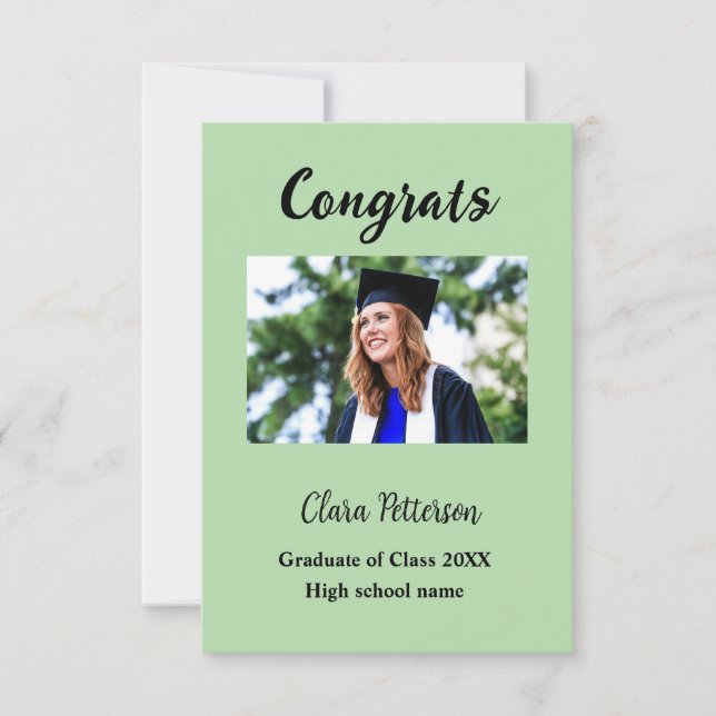 Graduación añadir clase de nombre de 20xx congrats (Anverso)