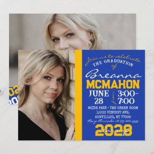 Graduación Azul y Oro 2 Invitación a la fotografía