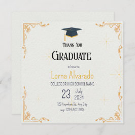 Graduación blanca Guardar la tarjeta de fecha