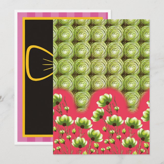 Graduación, Boda y tarjetas de Invitación móviles (Anverso / Reverso)