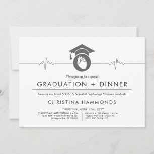 Graduación Cardióloga   Invitación Minimalista