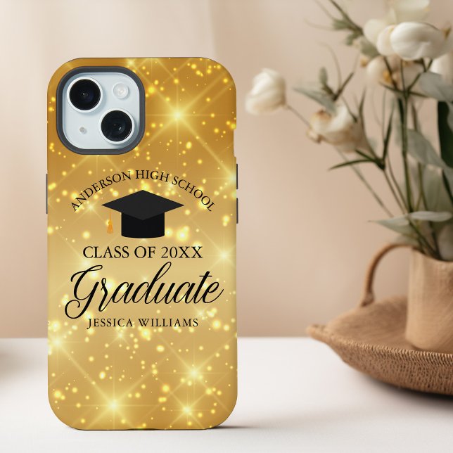 Graduación Chic Personalizada con Brillo Dorado pa (Subido por el creador)