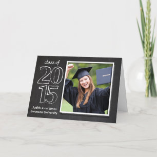 Graduación, clase graduada de la tarjeta 2015 de