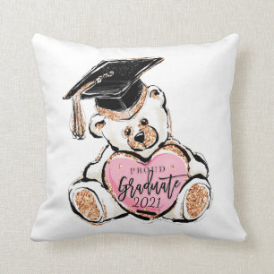 Graduación Cojín decorativo del oso de peluche
