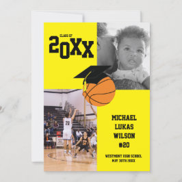 Graduación de baloncesto Deportes Invitación Amari