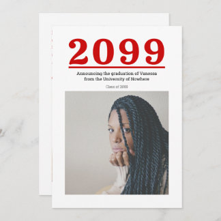 Graduación de dos fotos en Red Big Numbers