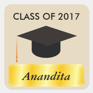 Graduación de etiqueta de oro
