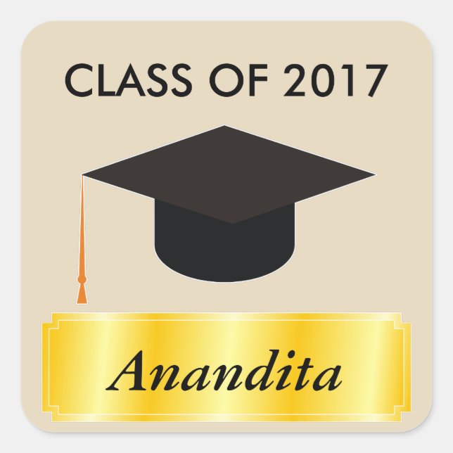 Graduación de etiqueta de oro (Anverso)