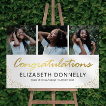 Graduación de felicitaciones 3 Foto Oro Blanco