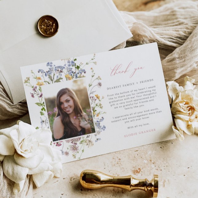 Graduación de Flores Silvestres Gracias Tarjeta 3  (Subido por el creador)