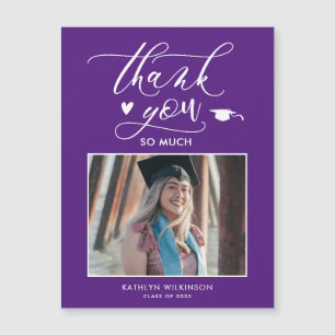 Graduación de foto de guion morado elegante