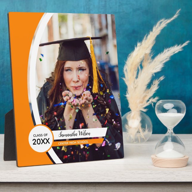 Graduación de foto de marco curvado de naranja (Lado)