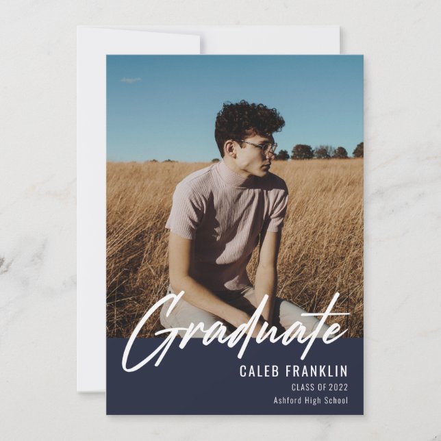 Graduación de fotografía de clase alta de guión mo (Anverso)