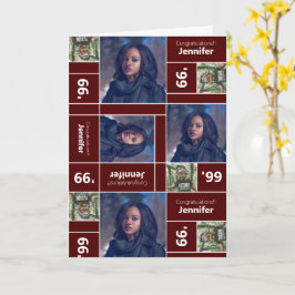 Graduación de fotos cuadrada clase de tarjeta de M