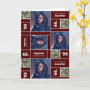 Graduación de fotos cuadrada clase de tarjeta de M