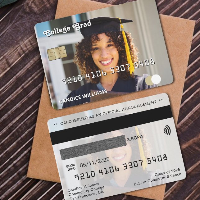 Graduación de fotos de tarjeta de crédito (Subido por el creador)