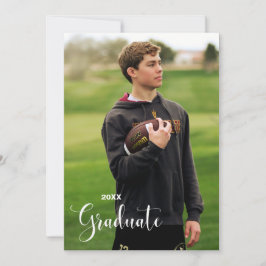 Graduación de fotos mínima e invitación a la recep