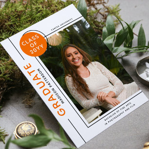 Graduación de fotos Naranja negro de escritura mod