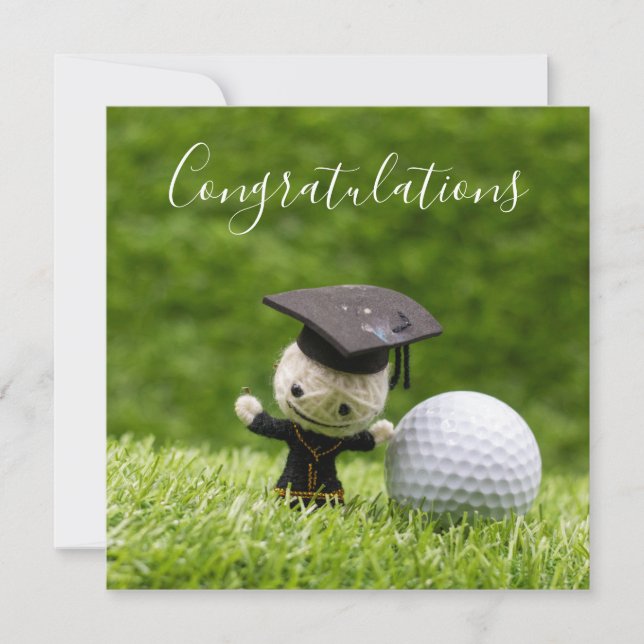 Graduación de golf con felicitaciones con pelota (Anverso)