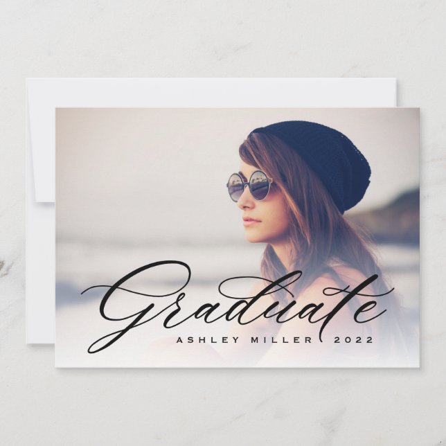 Graduación de guión Invitación a una fiesta fotogr (Anverso)