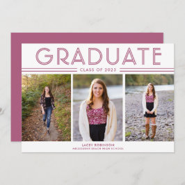 Graduación de la escuela secundaria de la chica mo