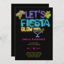 Graduación de la Fiesta Glow Invitación Fiesta de
