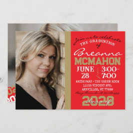 Graduación de Oro Rojo y Bronce 2 Invitación a la