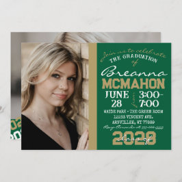 Graduación de Oro Verde y Bronce 2 Invitación a la