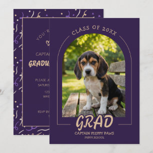 Graduación de Perro con Invitación de Foto de Masc