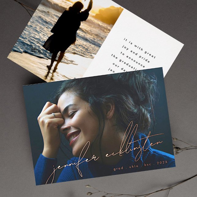 Graduación de plantilla de fotografía editable en  (Subido por el creador)