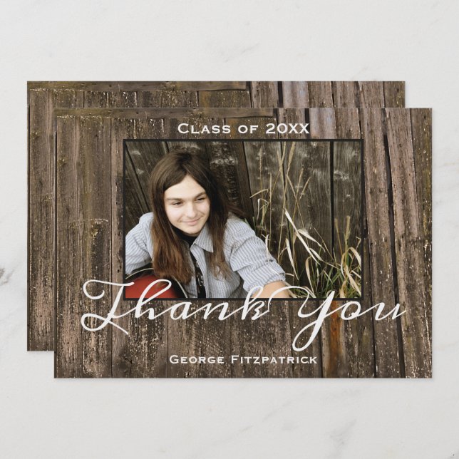 Graduación de secundaria de plantilla de fotografí (Anverso / Reverso)