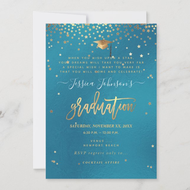 Graduación, deseo por la invitación a las estrella (Anverso)
