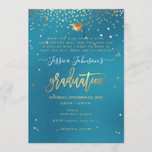 Graduación, deseo por las estrellas invitación