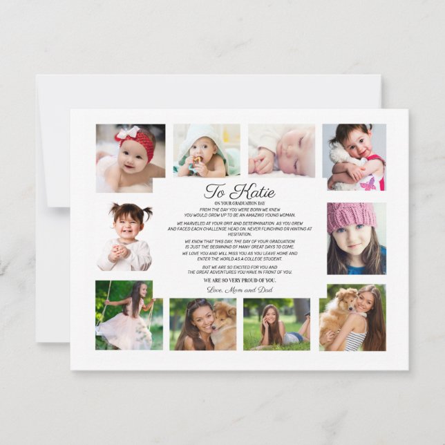 Graduación Día 10 Foto A Hija   (Anverso)