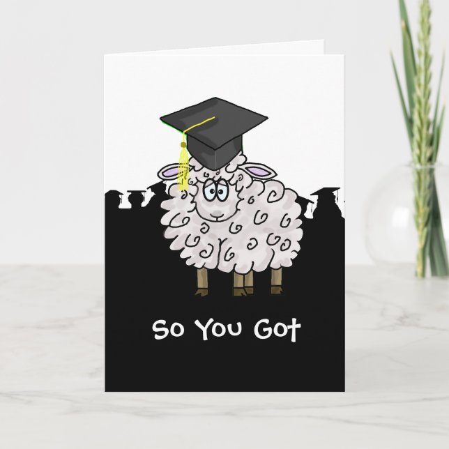 Graduación divertida de la tarjeta de felicitación (Anverso)