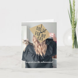 Graduación divertida de la tarjeta de saludo plega