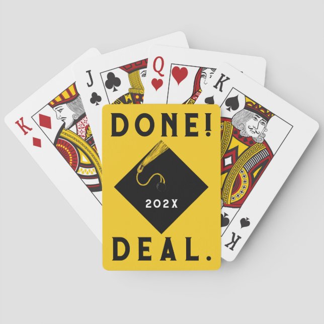 Graduación divertida de las cartas de juego de reg (Reverso)