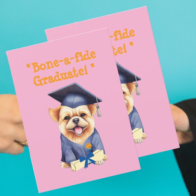 Graduación divertida de perro lindo tarjeta de fel (Subido por el creador)