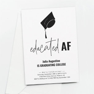 Graduación divertida invitación a fiesta de gradua