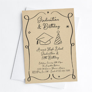 Graduación e invitación por nacimiento