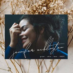 Graduación editable de plantilla única de fotos en