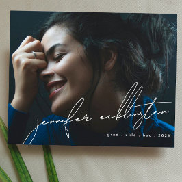 Graduación editable de plantilla única de fotos en