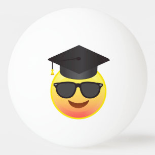 Graduación Emoji feliz con bolas de gafas de sol