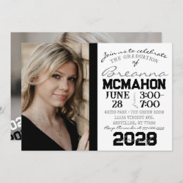 Graduación en blanco y negro 2 Invitación a la fot